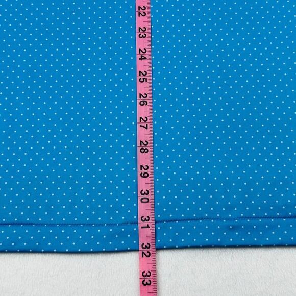 Peter Millar Men's Large Summer Comfort Blue Polka Dot Golf Polo Shirt NEW - Picture 11 of 12